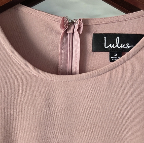 Lulus Rose Pink Long Sleeve Mini Wrap Dress Romantic Feminine Spring Size Small - Picture 7 of 16